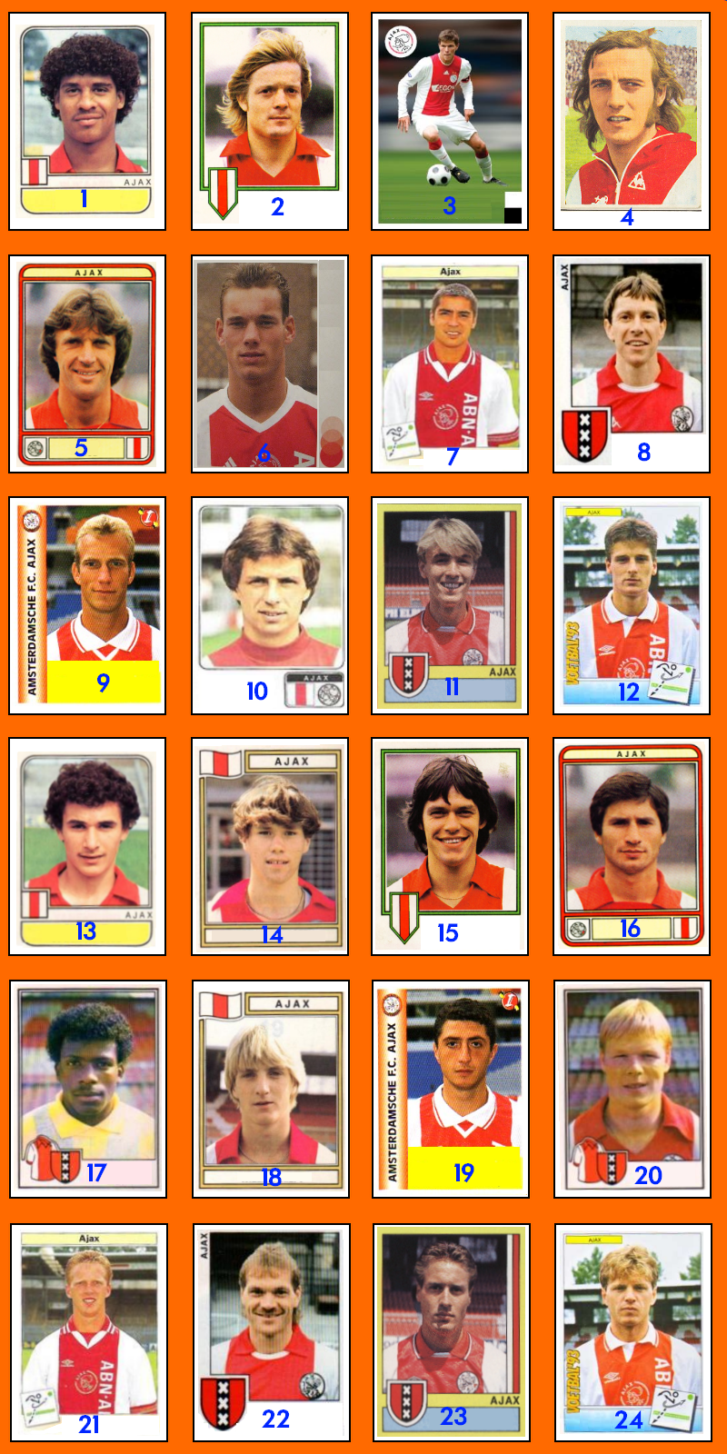 Old School Panini: The amazing current staff of Ajax Amsterdam