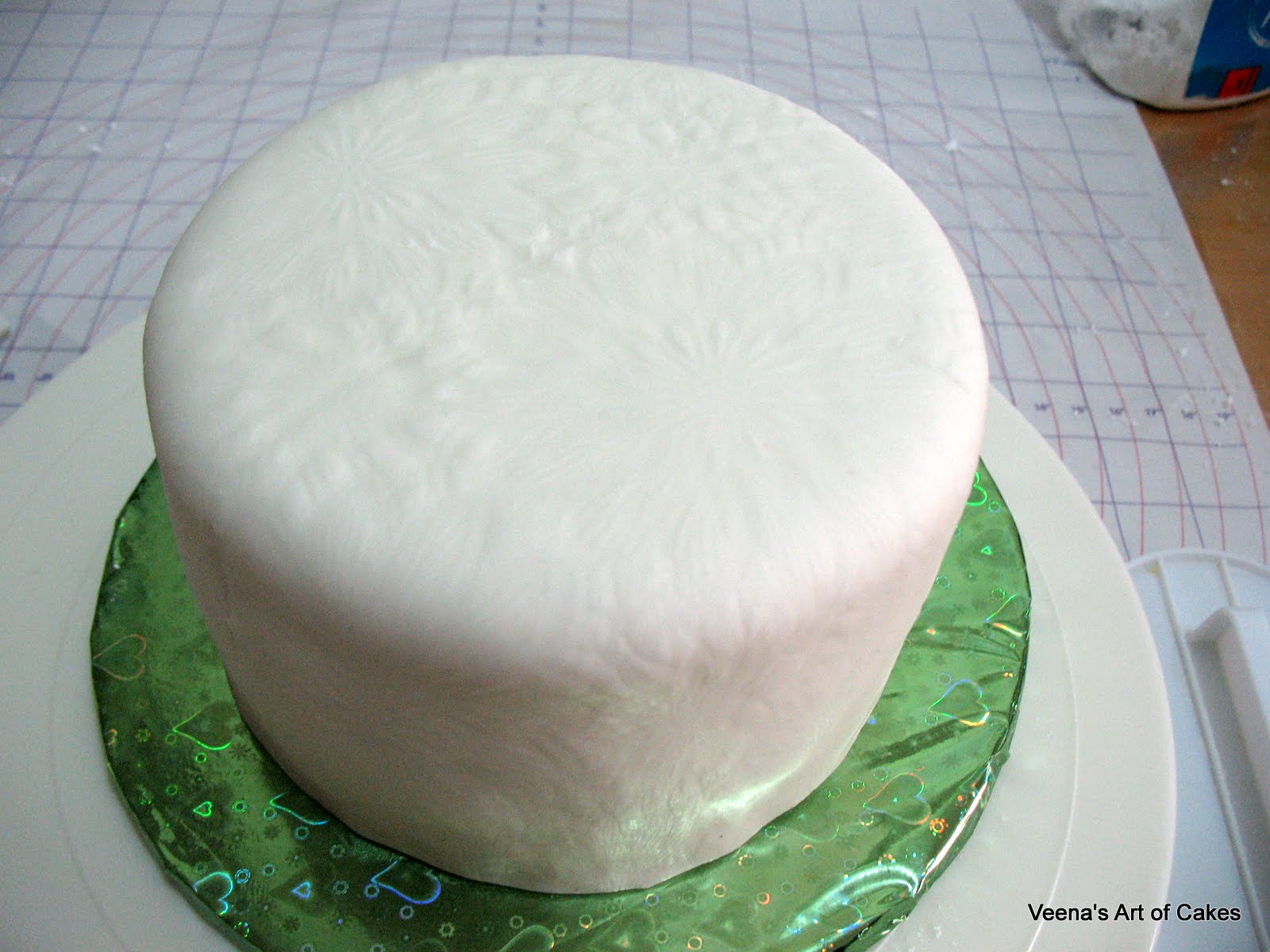 Veena s Art of Cakes: How to make a fondant Gift Box Cake - I