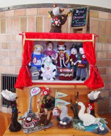 Knitted 12 days of Christmas on stage