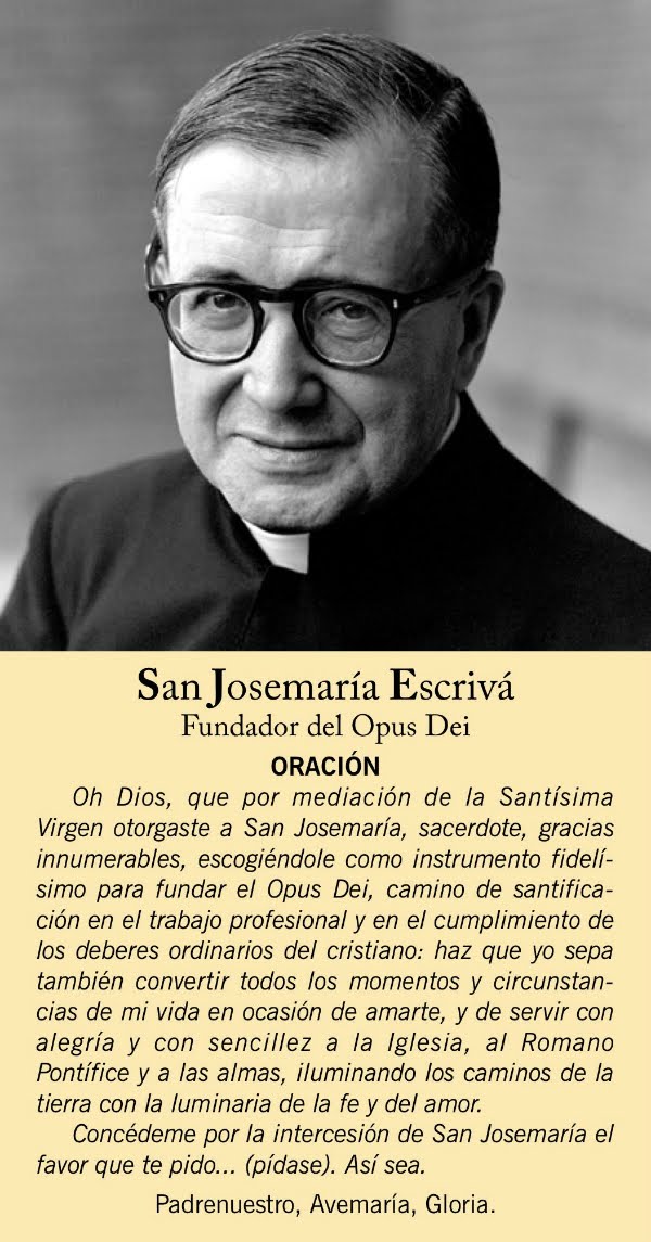 Oración a San Josemaría