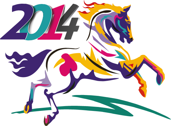 2014 Año del caballo - Vector