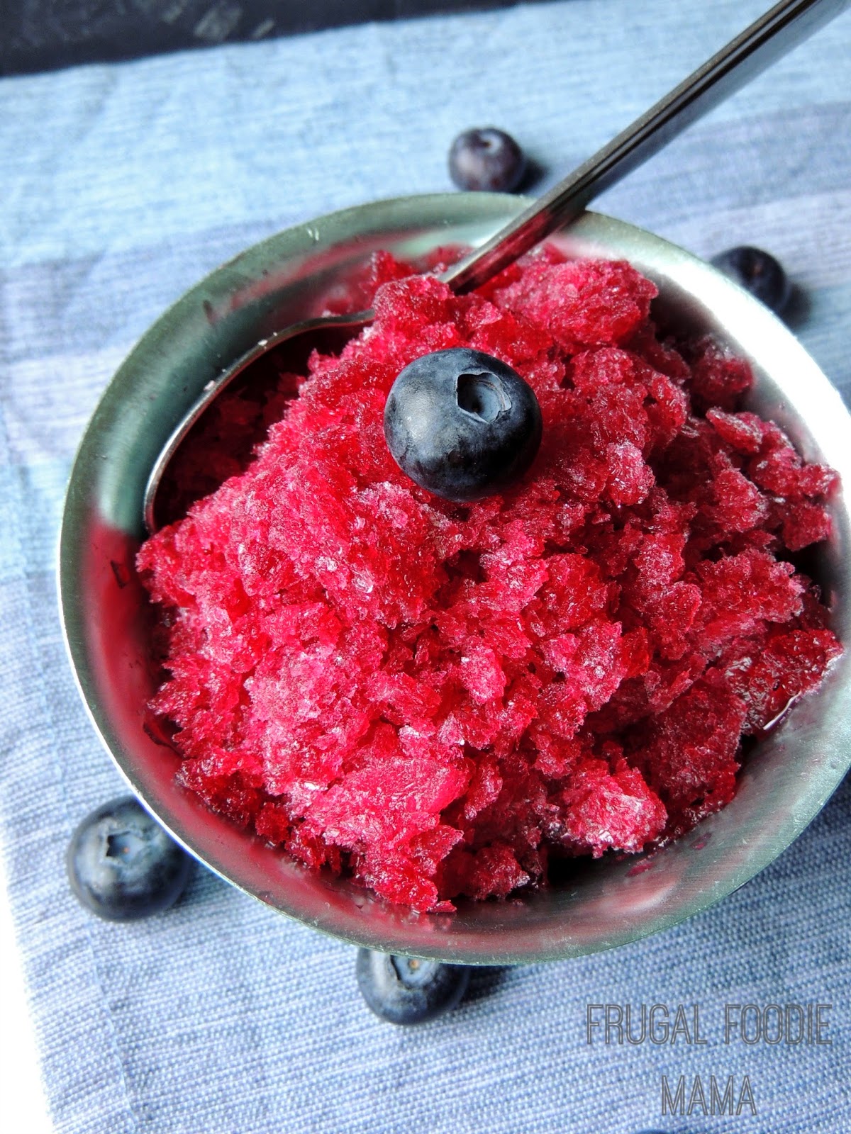 Frugal Foodie Mama Blueberry "Pixie Dust" Granita