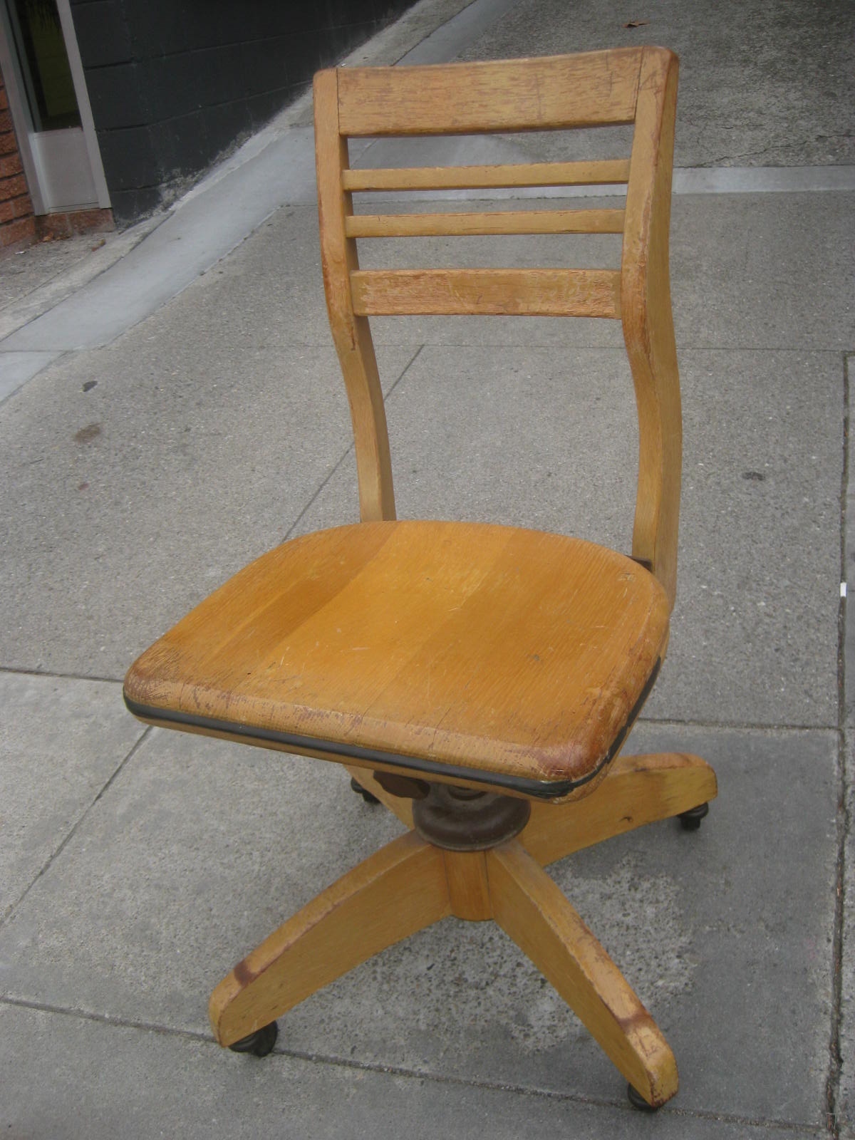 UHURU FURNITURE & COLLECTIBLES SOLD Wooden Office Chair 55