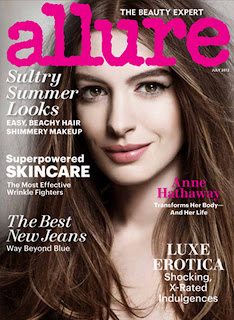 Anne Hathaway graces the Cover of Allure Magazine July 2012