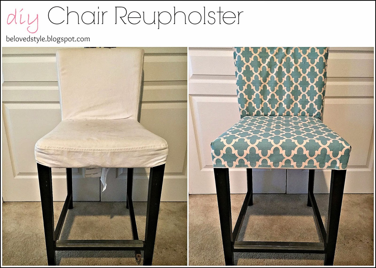 Beloved Style DIY Chair Reupholster No Sew
