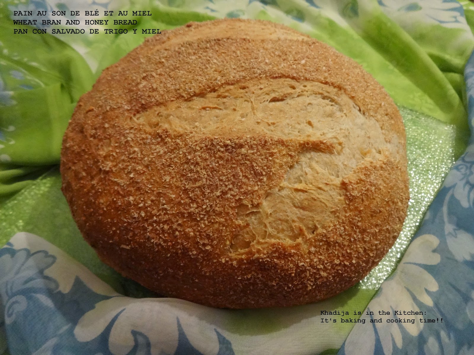 Pain Au Son De Blé Et Au Miel / Wheat Bran And Honey Bread / Pan Con Salvado De Trigo Y Miel
