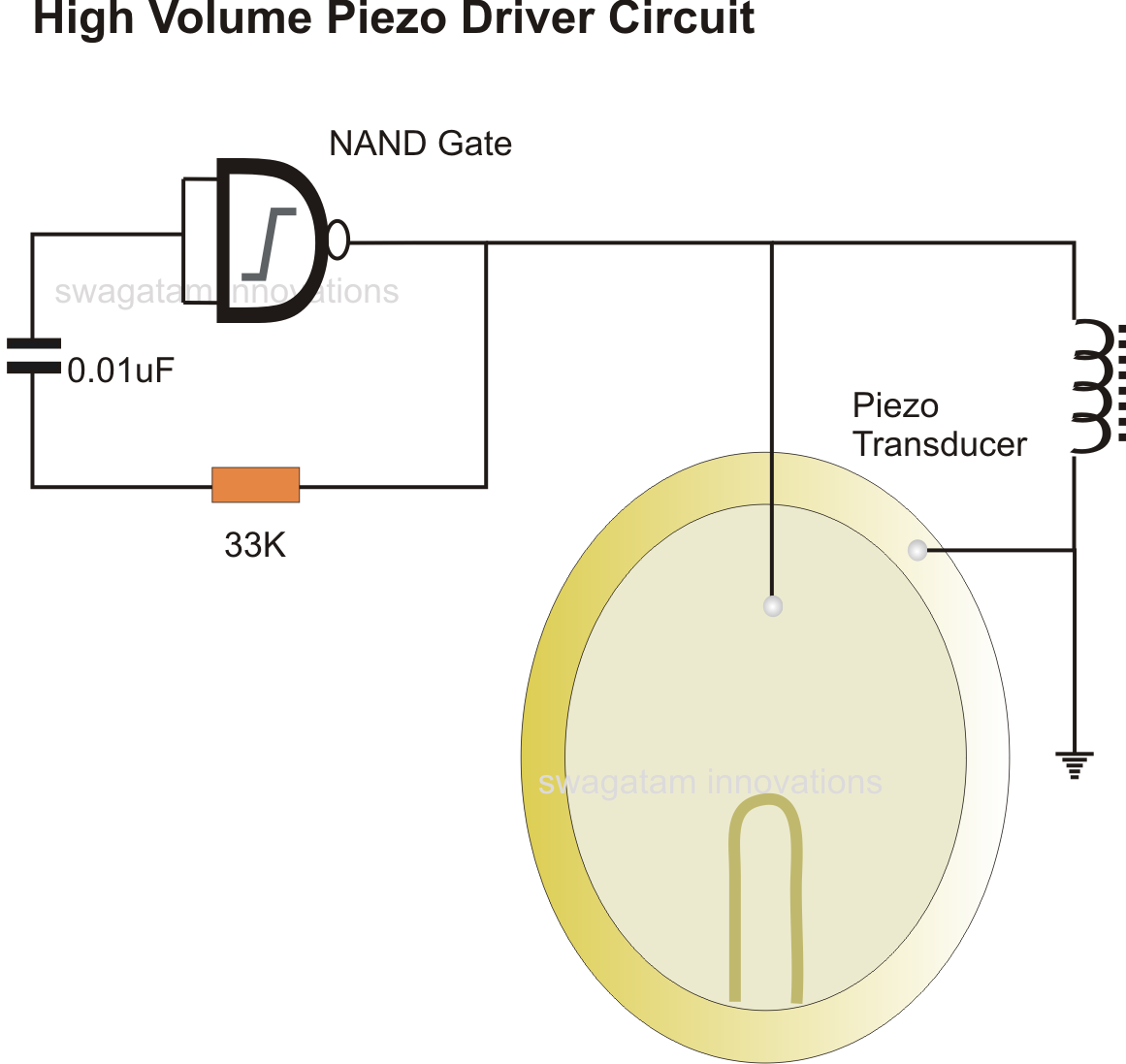 Simplest Piezo Driver Circuit Explained