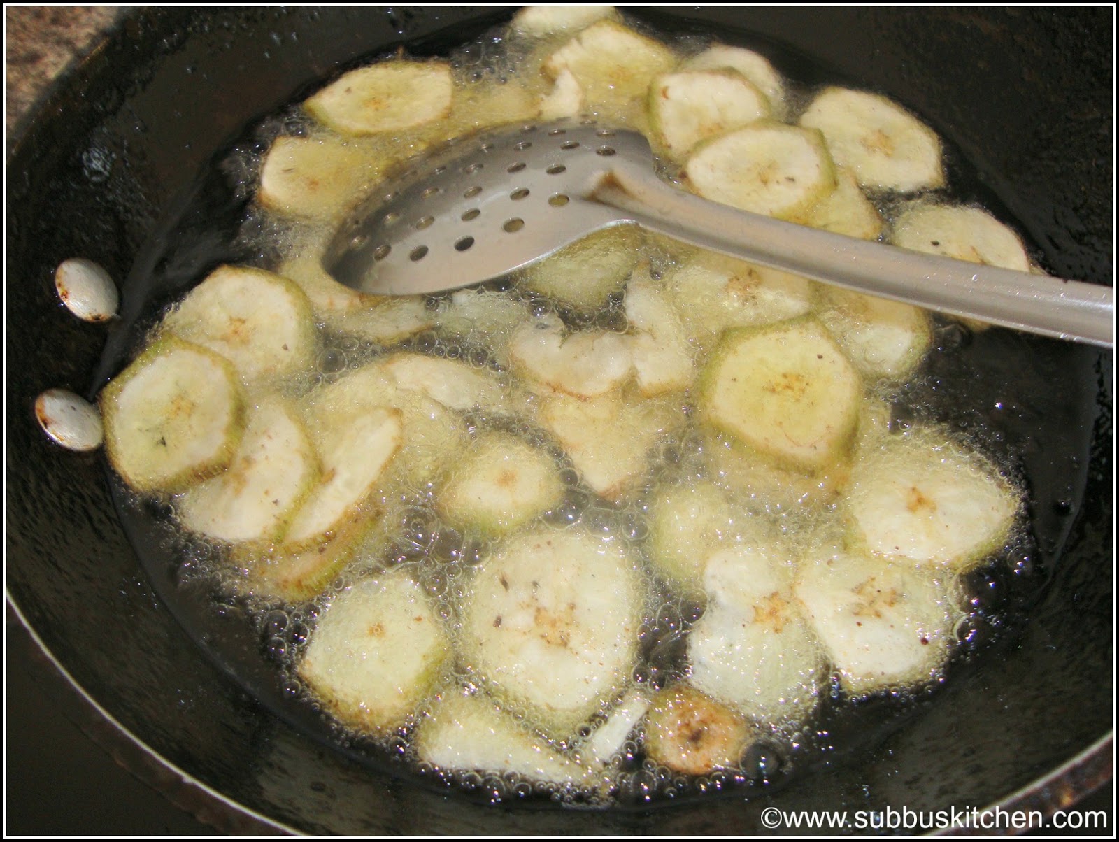 Vazhaikaai Chips(Raw Banana Chips) Subbus Kitchen