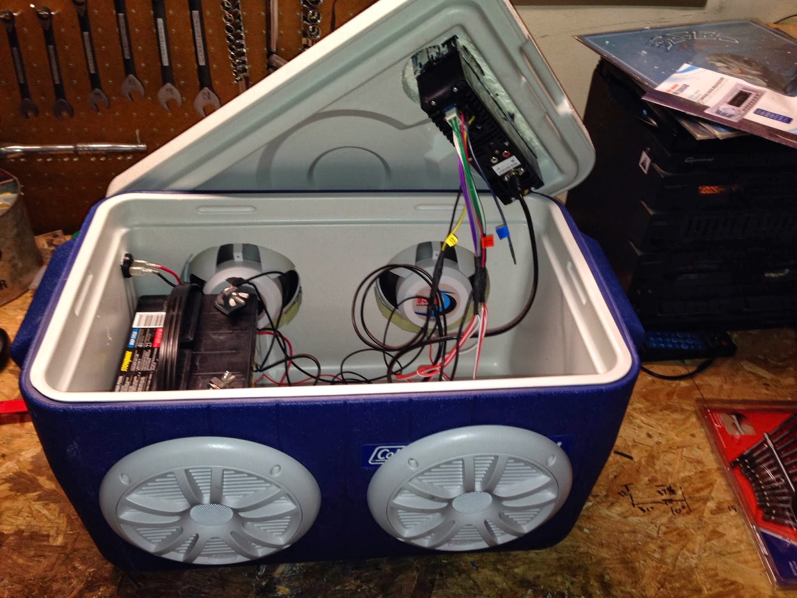 Drew's Projects Cooler stereo
