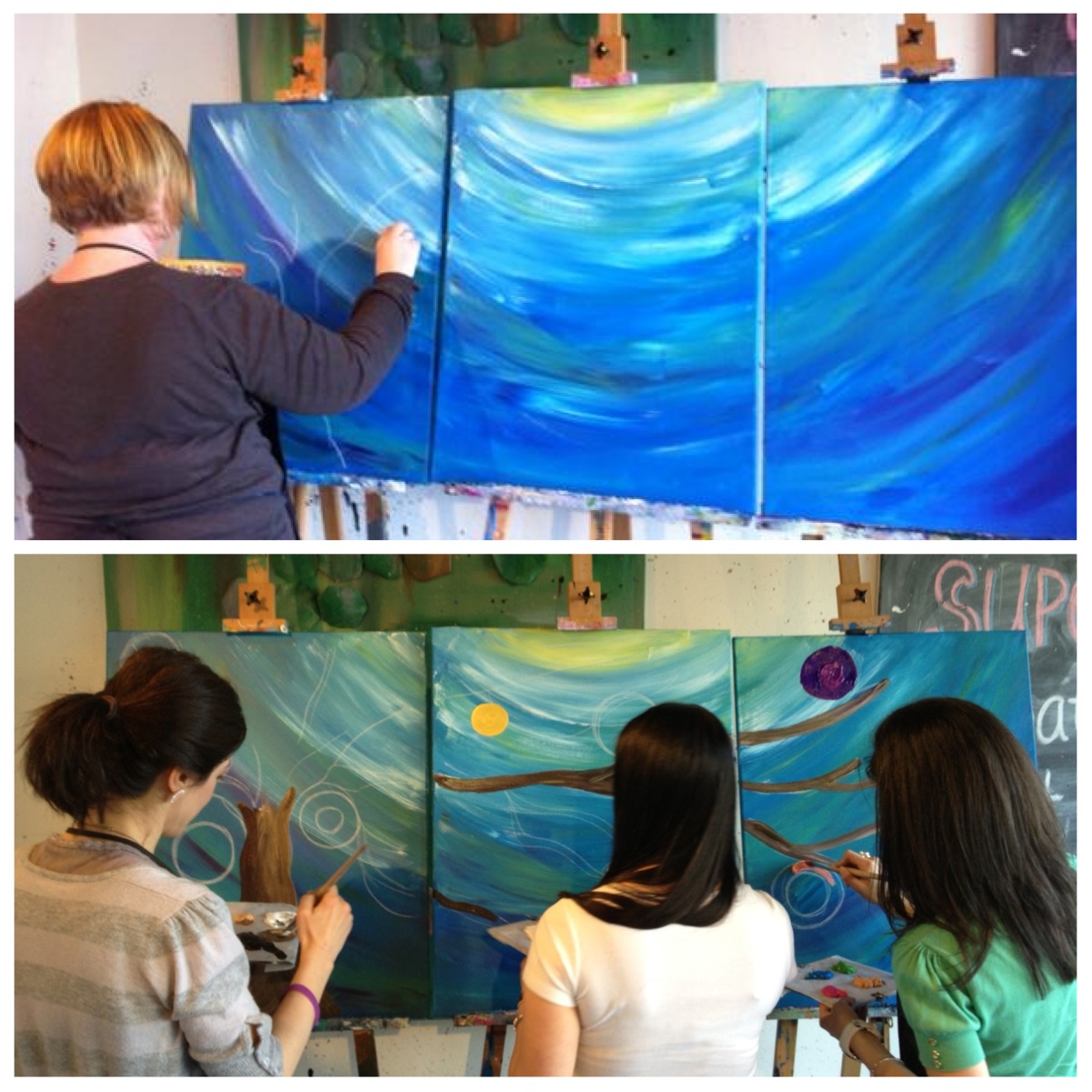 Our Kindergarten Journey Collaborative Painting