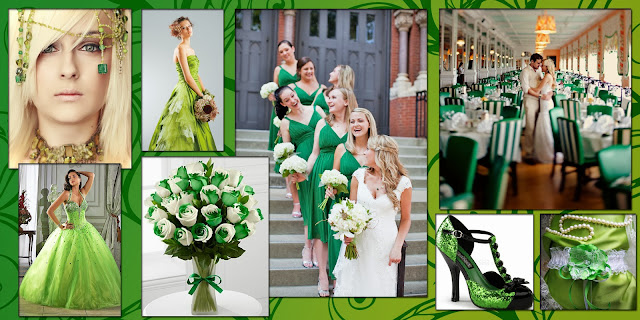 all green wedding