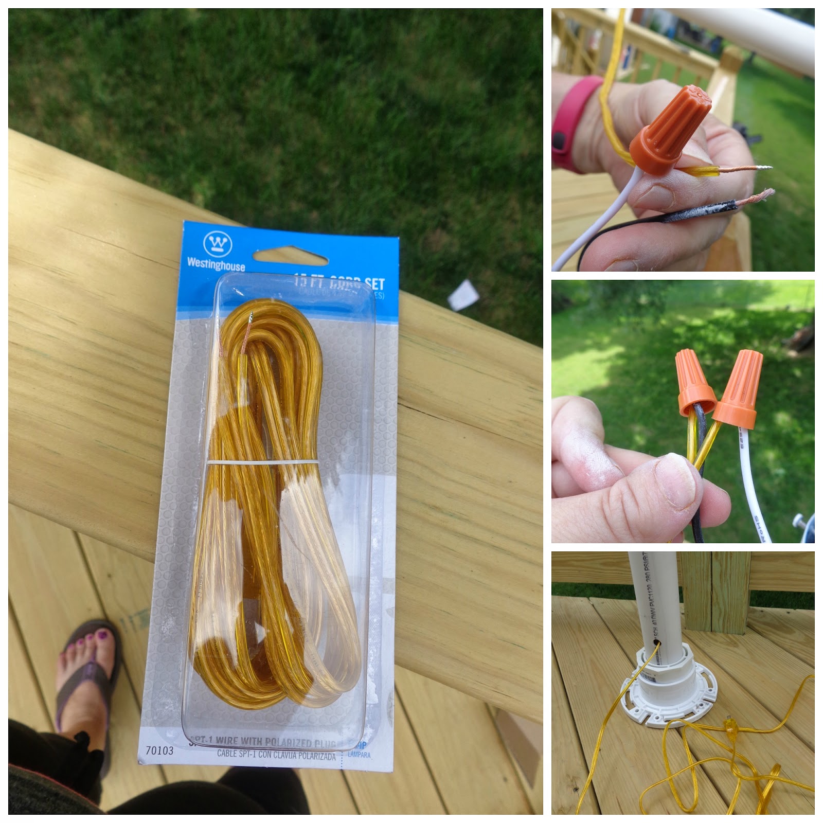 My Weekend Project A PVC Camping Lamp Post and Flag Holder