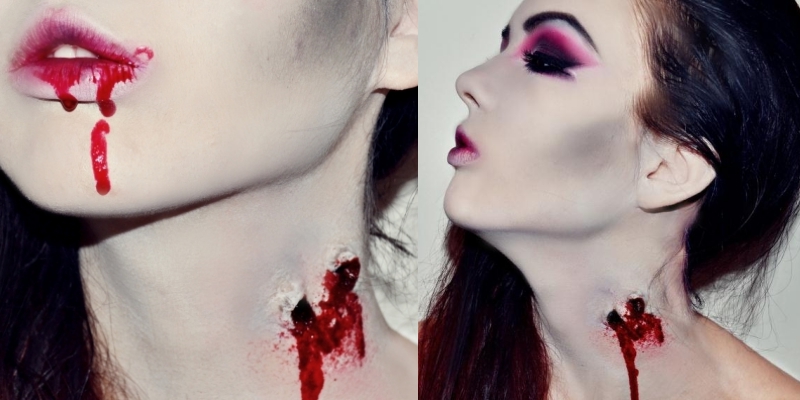 Halloween-Makeup-Vampirbiss