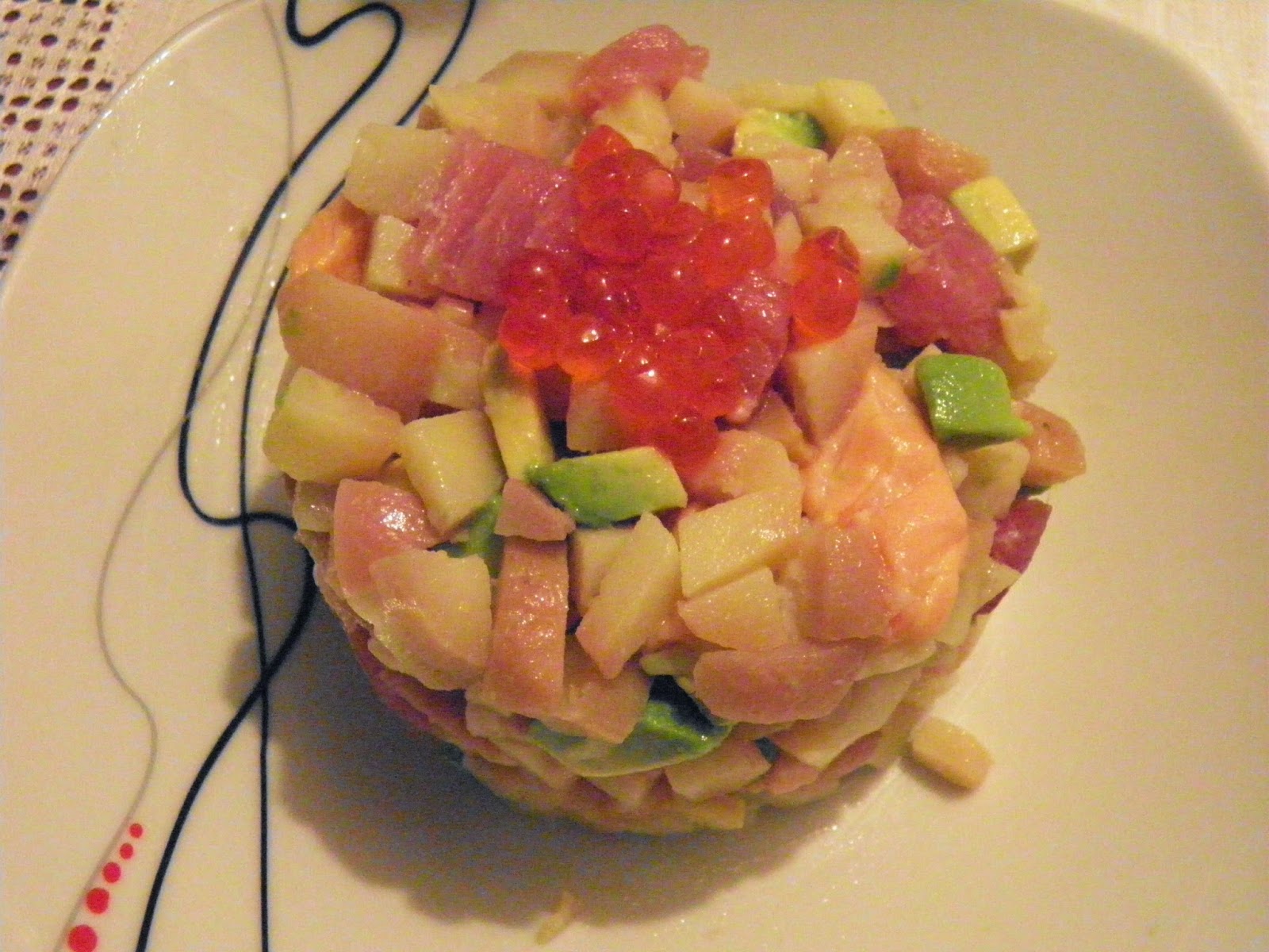 Timbal De Patata, Salmón Y Aguacate
