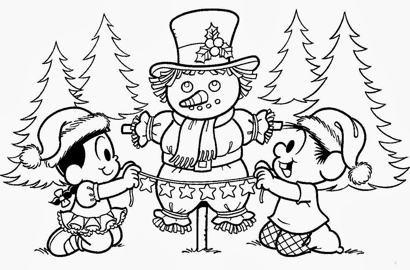 Desenhos de Colorir: Natal para Colorir - Rosinha e Chico Bento (Turma da  Mônica) para colorir