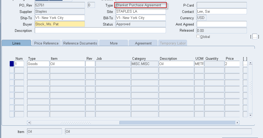 SOA, Oracle Apps and OAF World Blanket Purchase Order Import Program