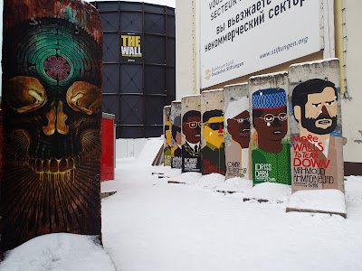 Remains of the Berlin Wall near Checkpoint Charlie in Berlin