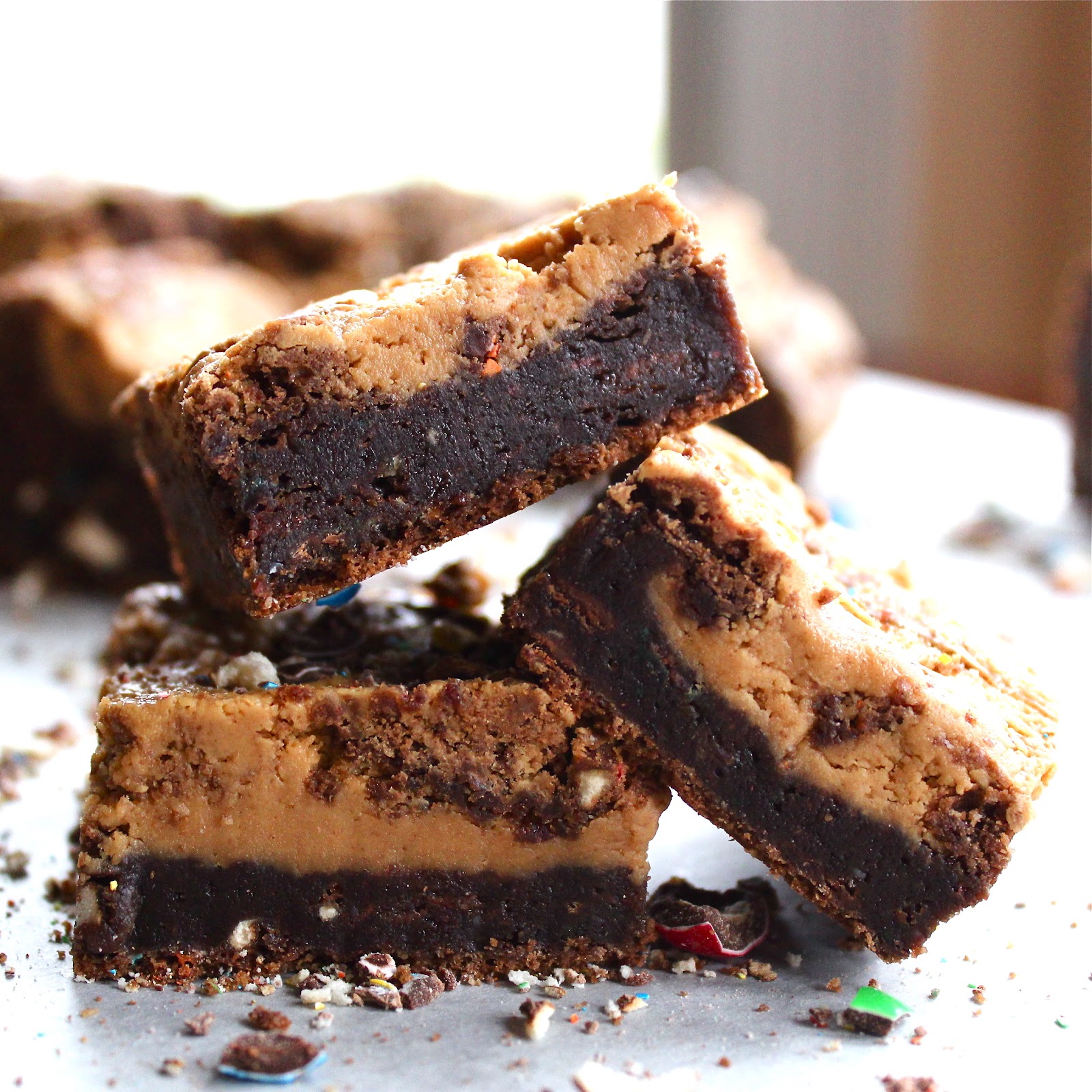 Butrcreamblondi Peanut Butter Pretzel M&M Truffle Brownies