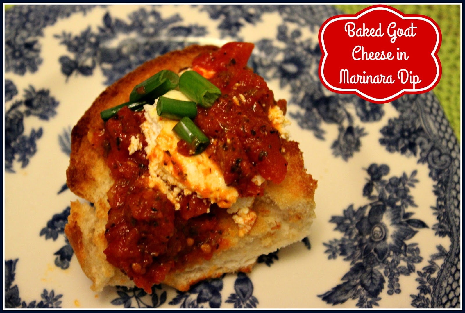 Sweet Tea and Cornbread Baked Goat Cheese in Marinara Dip!