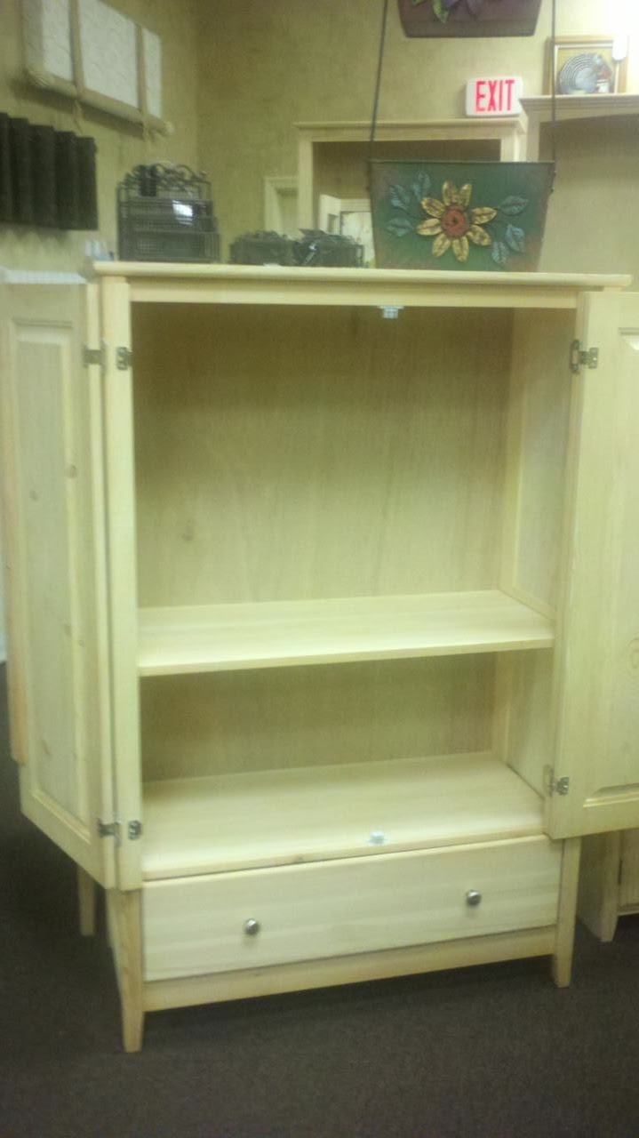 Wood Creations Furniture Item of the Week Unfinished Pine Armoire