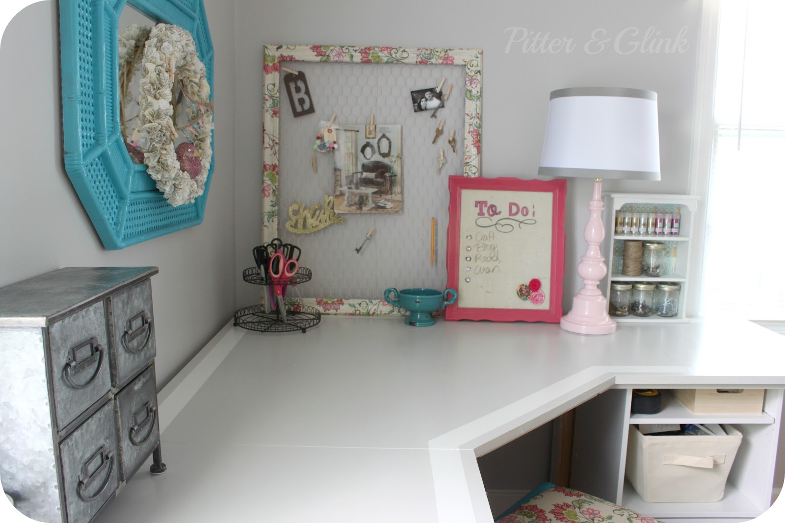 PitterAndGlink {Craft Room Corner Desk}