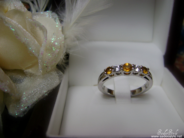 Five Across Alternating Gemstone Anniversary Ring by Anjolee