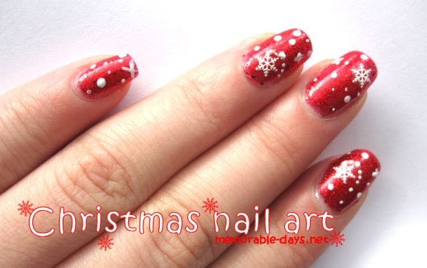 christmas snowflakes nail art tutorial