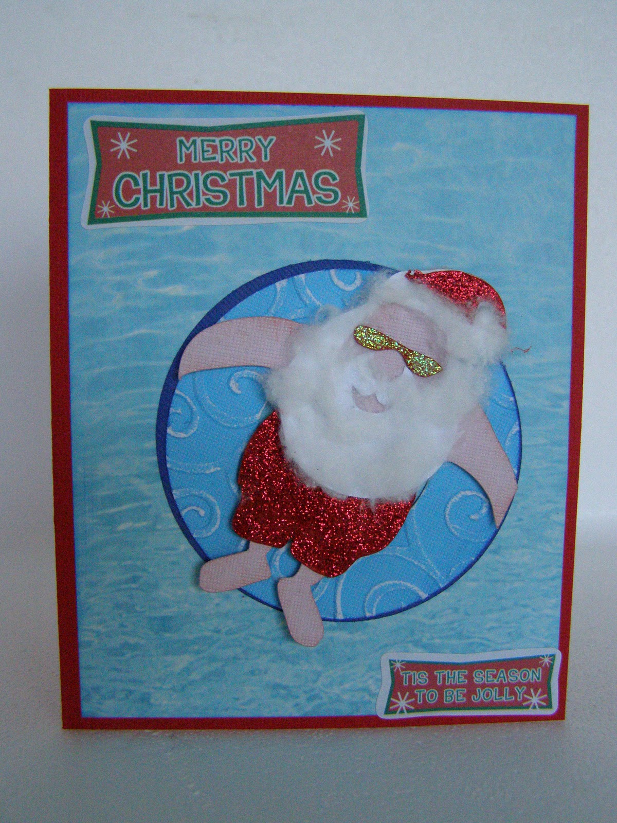 Card A Day Blog Floating Santa