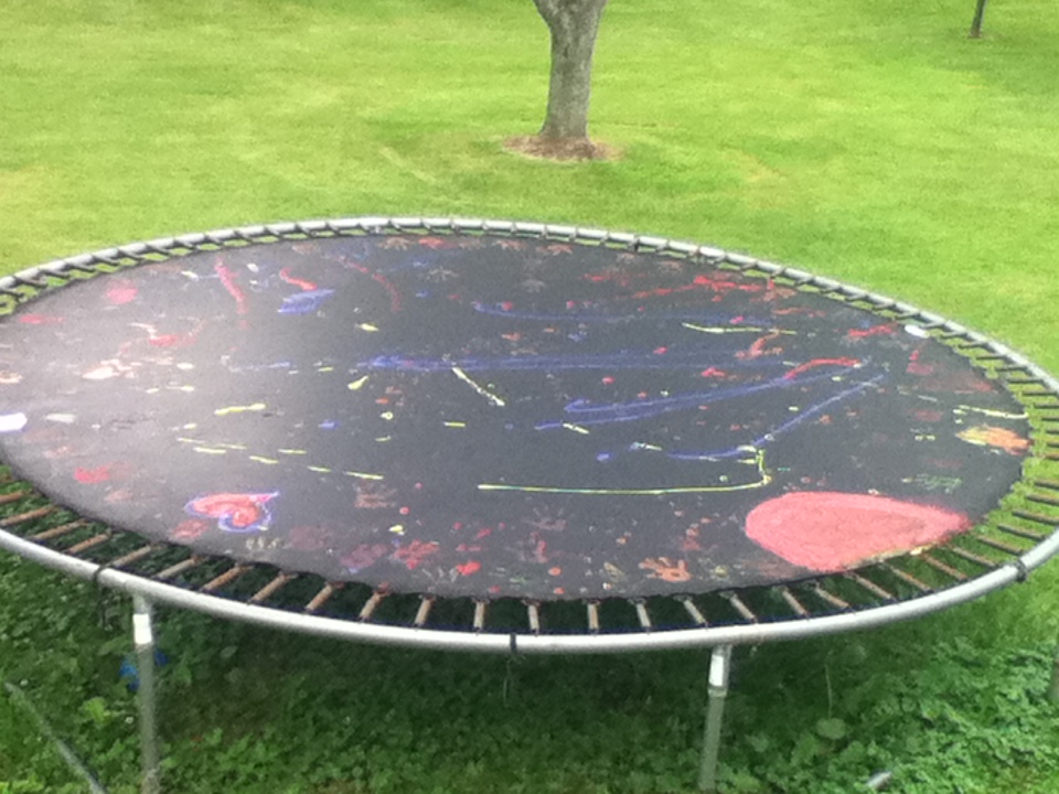 Stay.Read.Enjoy. Splatter Paint Trampoline
