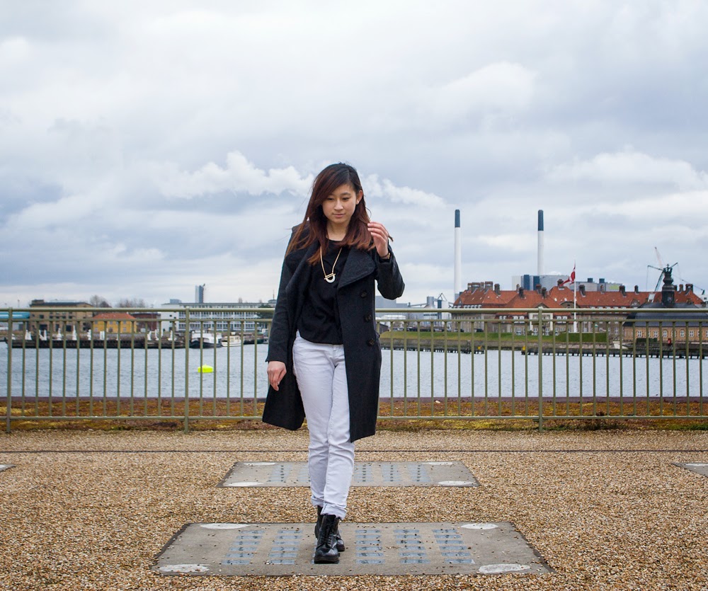 outfit of the day in copenhagen monocrhome