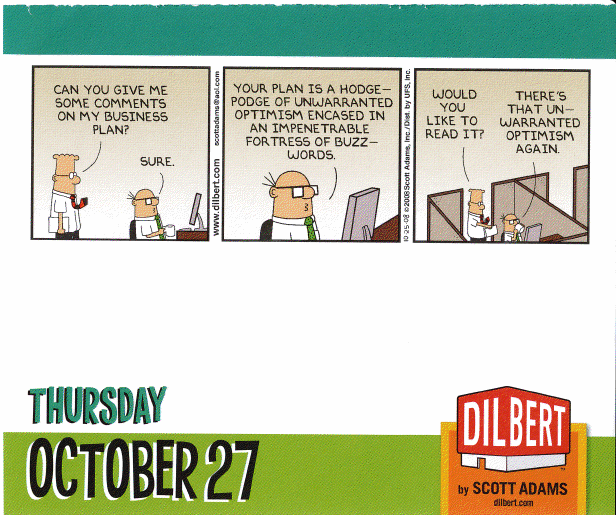 Dilbert cartoon business plan image