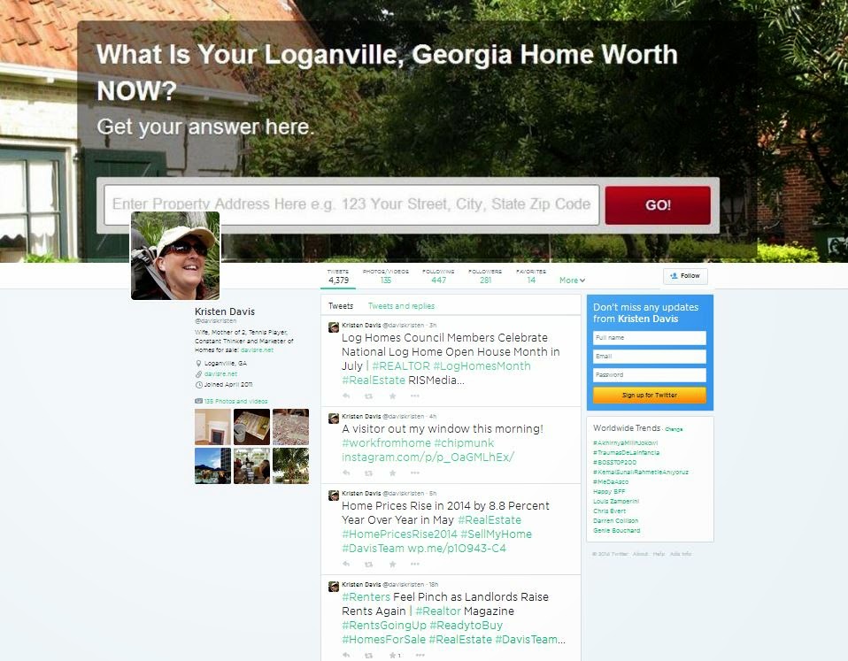 Marketing to Sell your home on Twitter