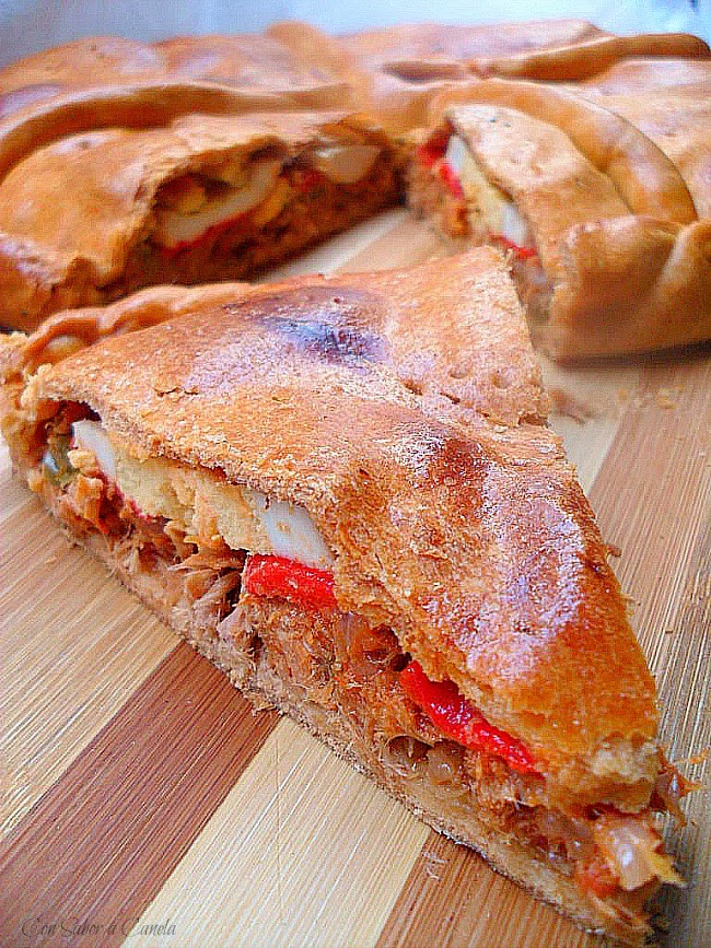 Con sabor a canela Empanada gallega de atún (con masa de aceite del