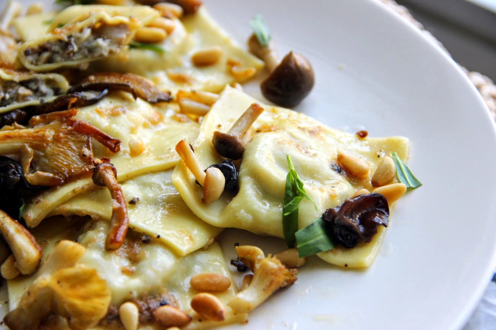 The Owl with the Goblet Wild Mushroom Ravioli