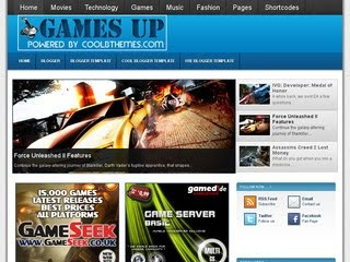 Games Up Blogger Template