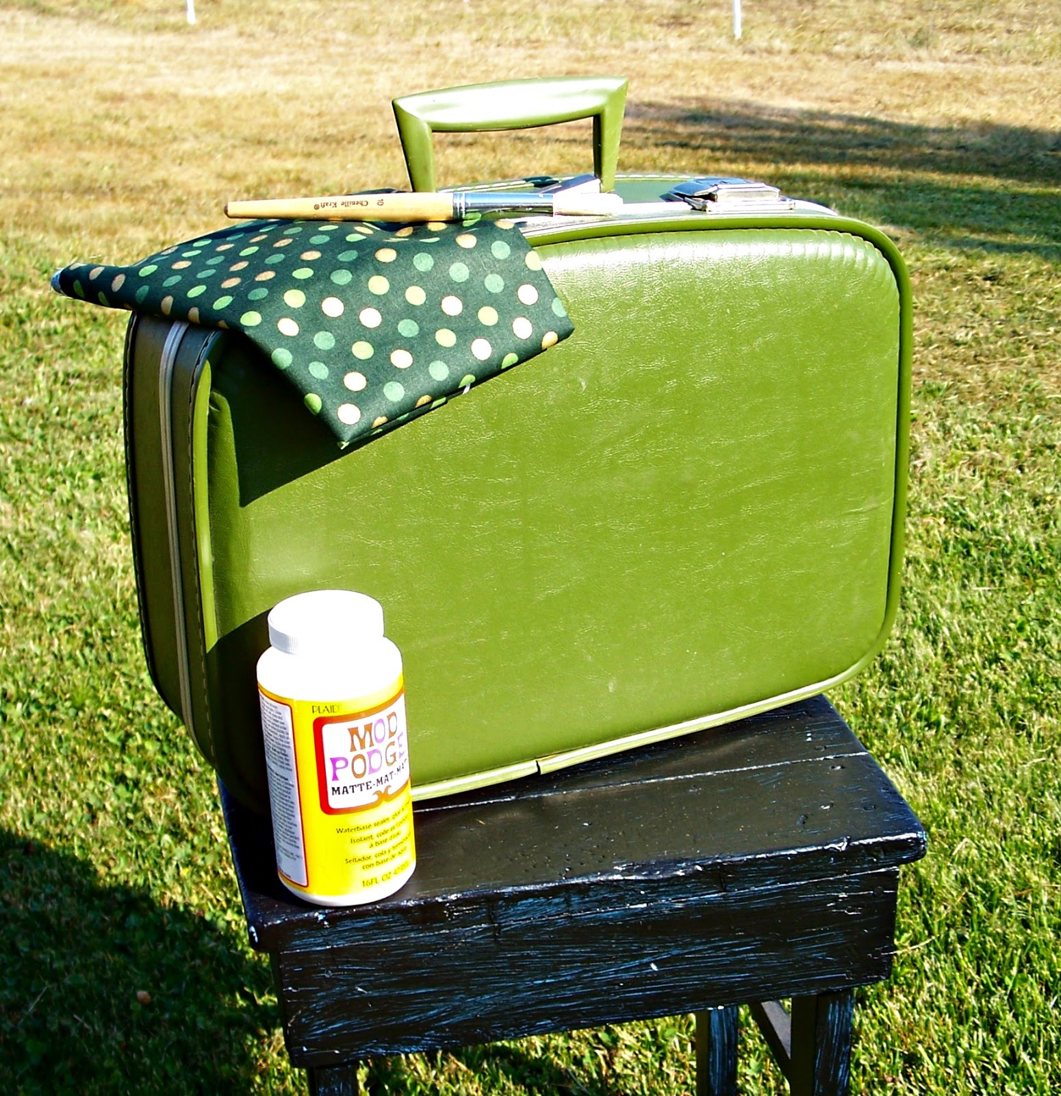 High Prairie Farmgirl Mod Podge Your Suitcase