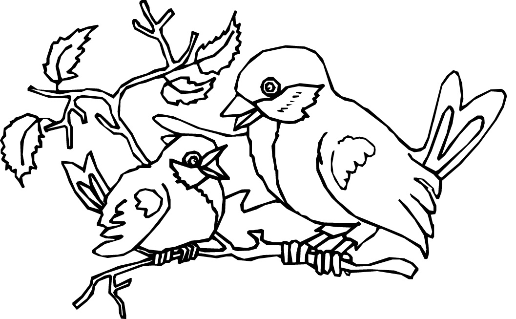 Free Coloring Pages For Kids: Coloring birds (part 2)