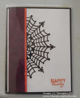 Halloween Card made with Stampin'UP! Spider Web Doilies