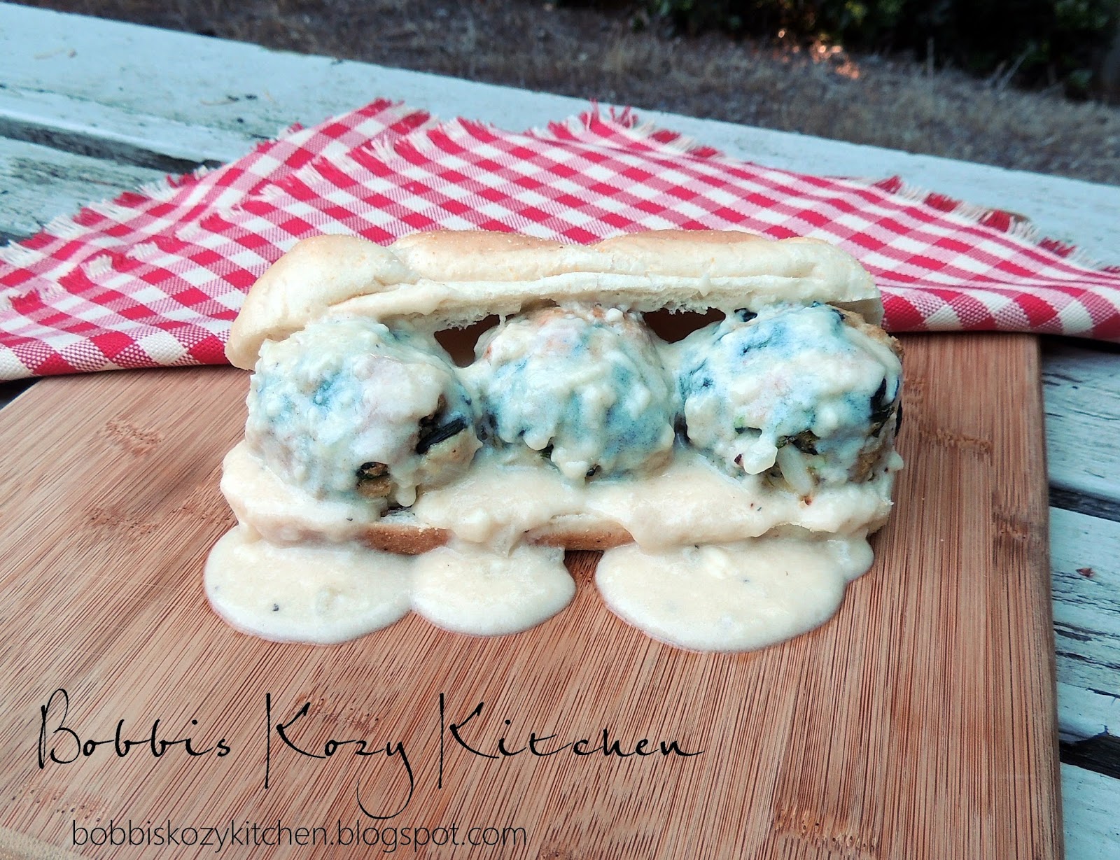 Florentine Meatball Subs with Provolone Cheese Sauce Bobbi's Kozy Kitchen