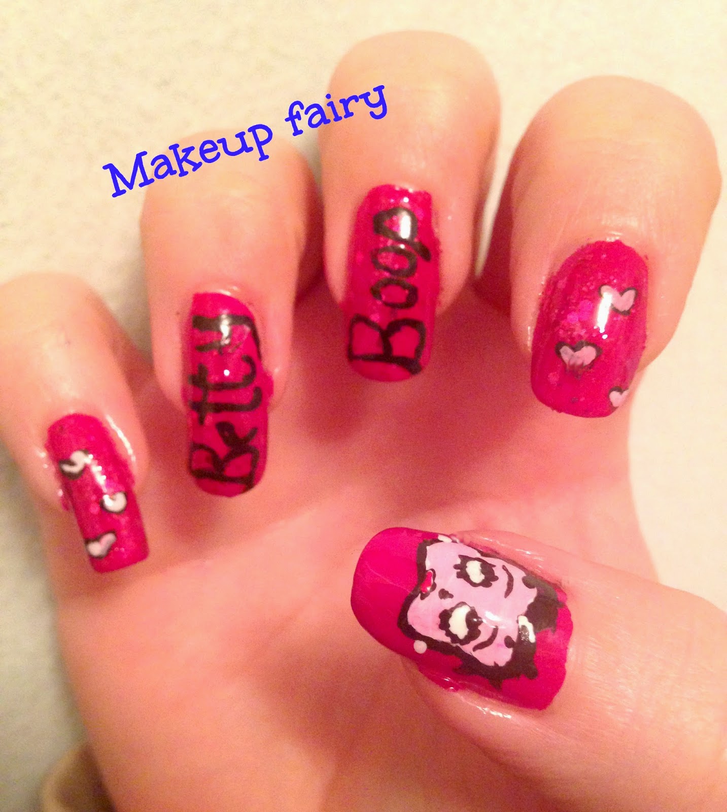 Betty Boop nail art