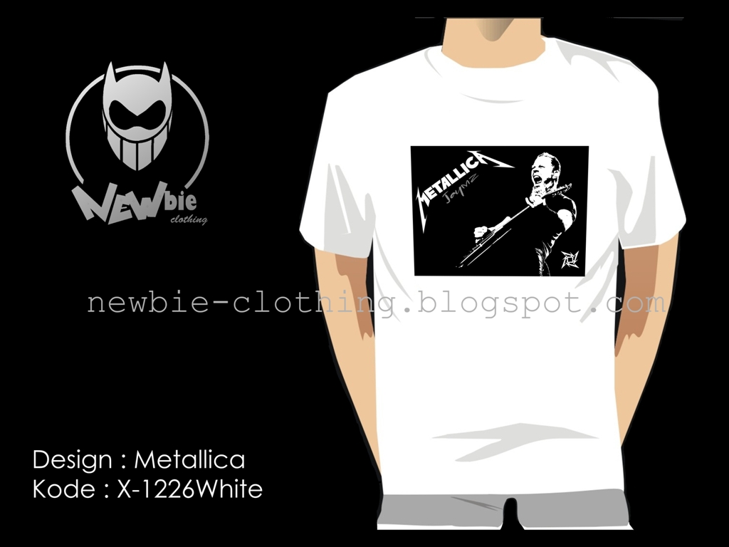 Newbie Clothing Kaos Metallica X 1226b W newbie clothing kaos metallica x 1226b w