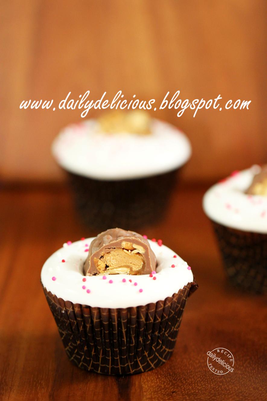 dailydelicious Fudge brownie cupcake with a surprise!