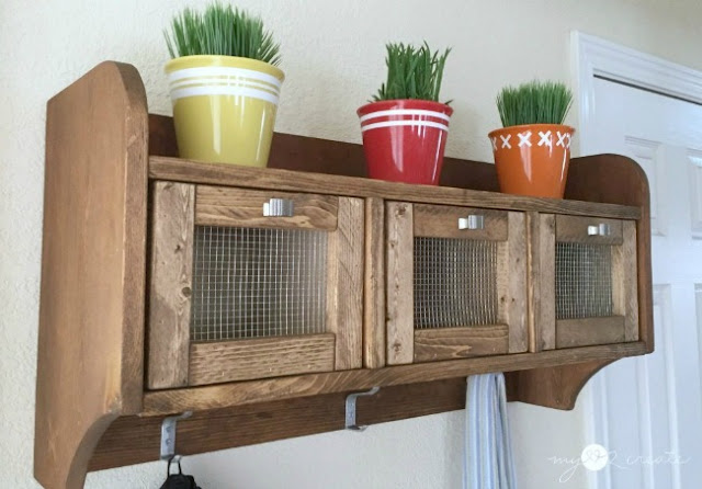 build your own hanging storage shelf