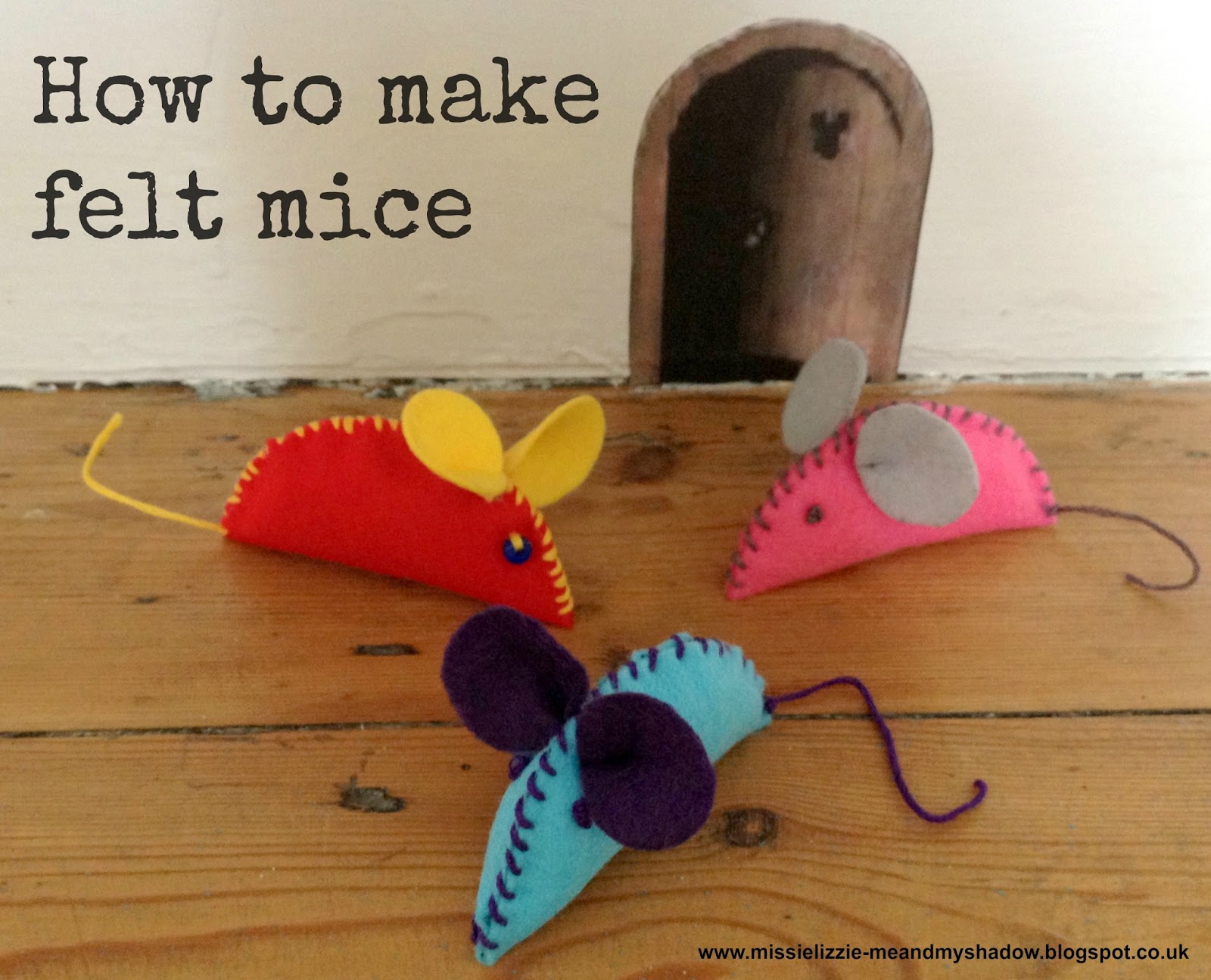 Me and my shadow How to make simple felt mice