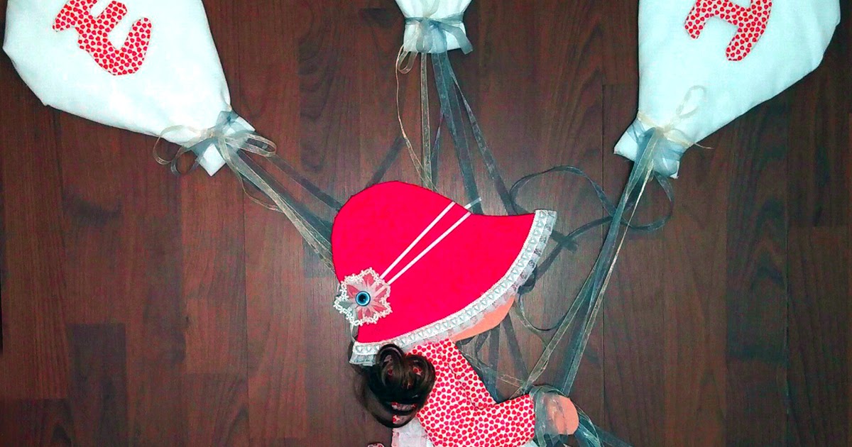 Cadı Tozu KIRMIZILI BEBEK KAPI SÜSÜ