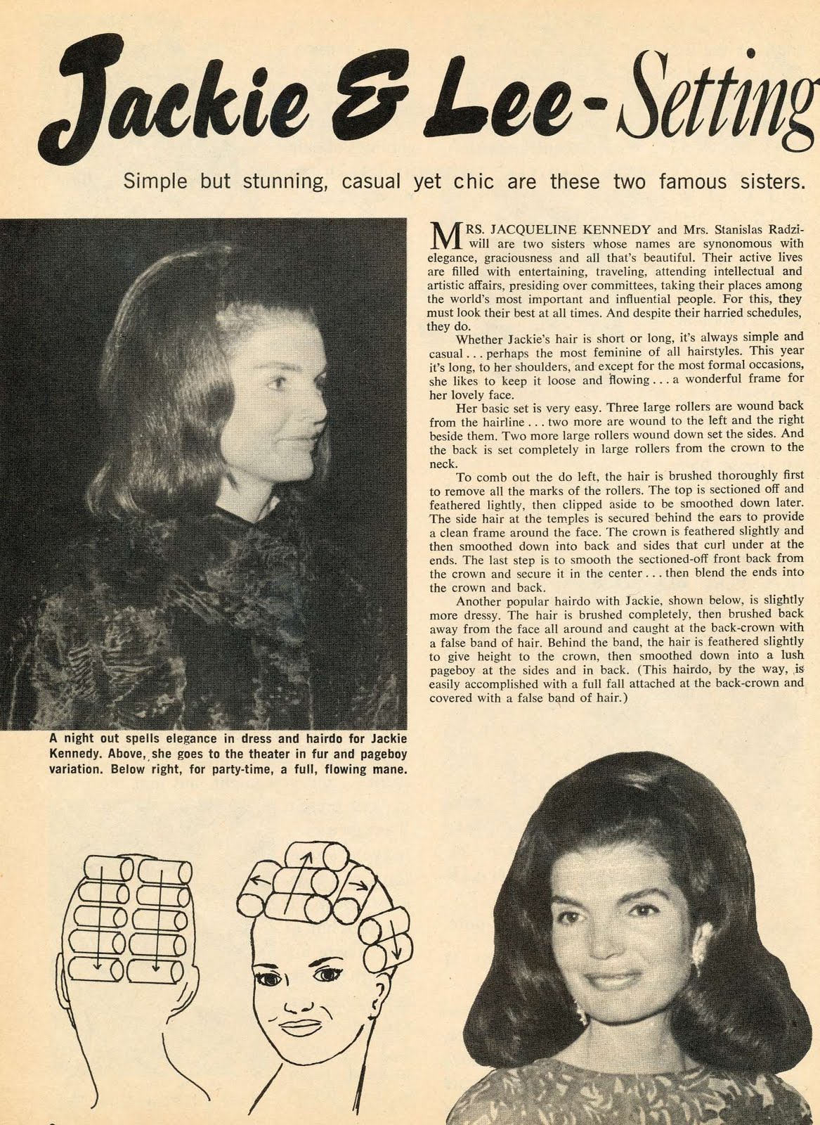Incurlers Jackie Kennedy S Hairdo How To
