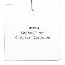 Custom Square Photo Christmas Ornament