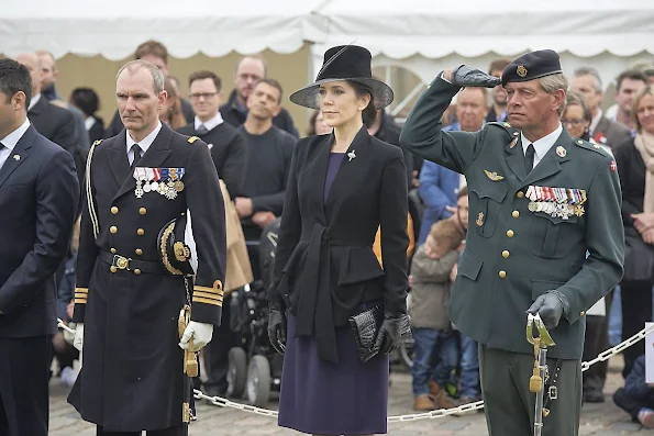 Crown Princess Mary of Denmark attended memorial service of the Anzac Day 2015 at the Kastellet (Citadel) in on April 25, 2015 in Copenhagen, Denmark.