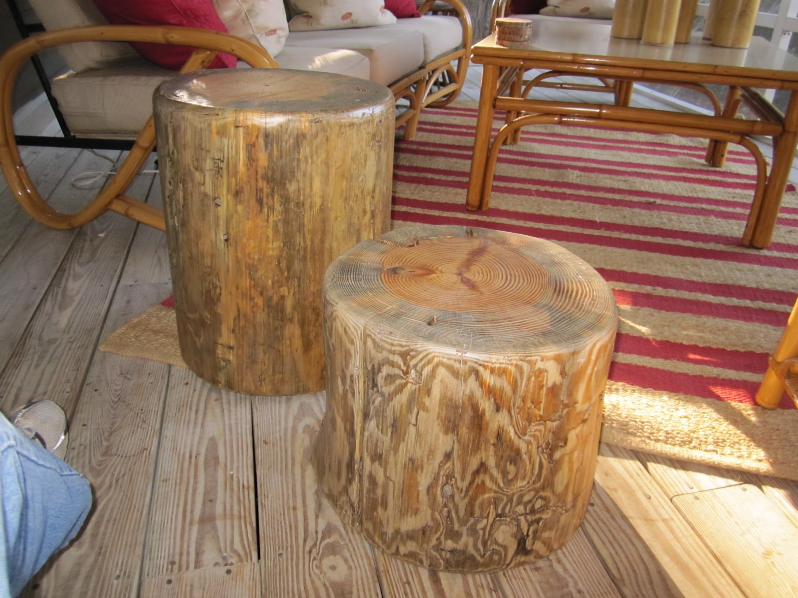 Natural Creations Reclaimed Wood Stump Tables/Stools