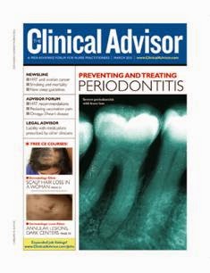The Clinical Advisor - March 2015 | ISSN 1524-7317 | CBR 96 dpi | Mensile | Professionisti | Medicina | Salute | Infermieristica
The Clinical Advisor is a monthly journal for nurse practitioners and physician assistants in primary care. Its mission is to keep practitioners up to date with the latest information about diagnosing, treating, managing, and preventing conditions seen in a typical office-based primary-care setting.